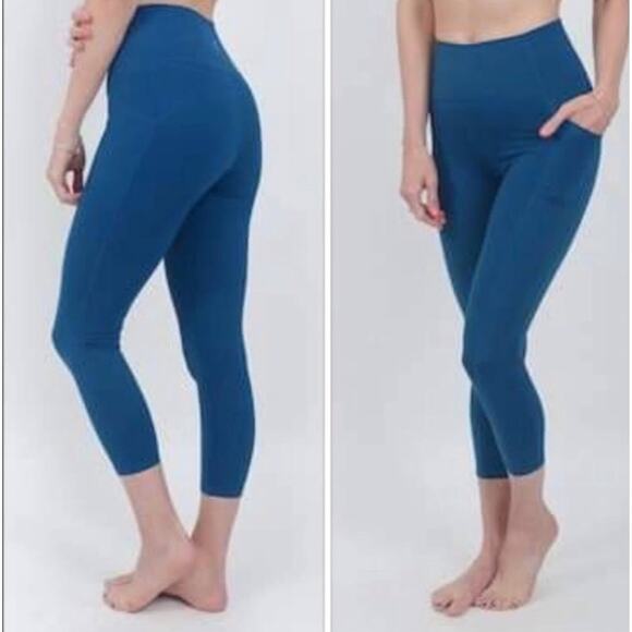 Zyia Active Light And Tight High Rise Leggings Size 0 Blue - Picture 13 of 13